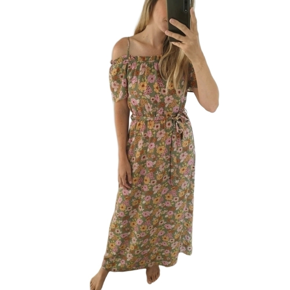 Monteu los Angeles Floral Maxi Dress small - Picture 3 of 13